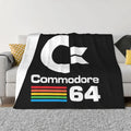 Axyaa Ultra-Soft Fleece Amiga Throw Blanket - C64 Logo - Bedroom, Car, Sofa, Quilt