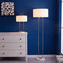 Axyaa LED Fabric Floor Lamp with Marble Base - Modern Minimalist Art Decor for Home