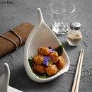Axyaa Irregular Ceramic Dinner Plate Set for Restaurant Specialty Tableware