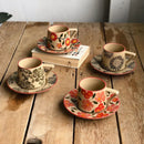 Axyaa Ice Crack Ceramic Cup | Creative Flower Mug for Home Office Coffee | High Value Light Luxury Mug