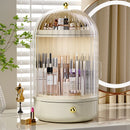 Axyaa 360° Rotating Makeup Organizer with Lid and Drawer - Cosmetic Display Stand