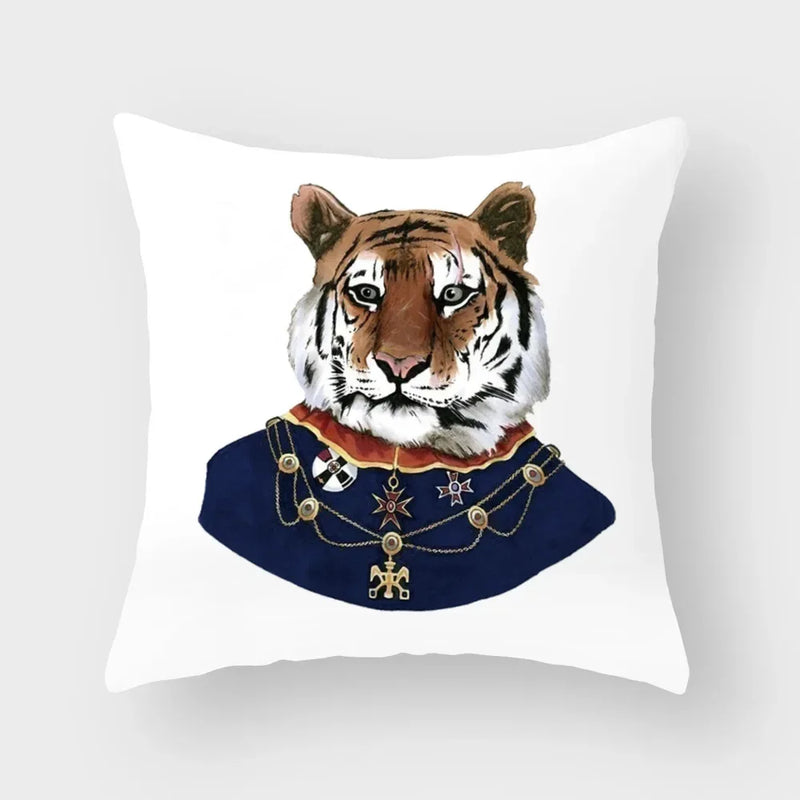 Axyaa Cartoon Animal Print Pillowcase for Home Decor