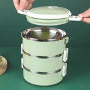 Axyaa Stainless Steel Thermal Bento Lunch Box with Leakproof Lids