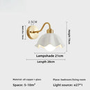 Axyaa Nordic Copper Wall Lamp: Luxury LED Light for Living Room, Bedroom, Corridor