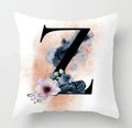 Axyaa Flower Cat Alphabet Pillowcase 45x45cm Cushion Cover, Modern Home Decor