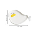 Axyaa Duck Ceramic Tableware Set - Shallow Plate, Soup Bowl, Seasoning Dish, Snack Plate