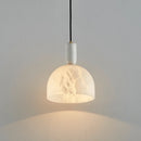 Axyaa Alabaster Pendant Light: Elegant Copper Chandelier for Bedroom, Restaurant, or Bar