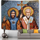 Axyaa Virgin Mary Tapestry: Medieval Retro Style Boho Wall Hanging for Home Decor