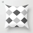 Axyaa Grey Family Pillowcase Square Cushion Cover for Home Office