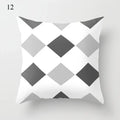 Axyaa Grey Family Pillowcase Square Office Cushion Cover