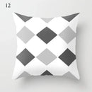 Axyaa Grey Family Pillowcase Square Office Cushion Cover