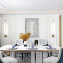 Axyaa Crystal Crush Glass Mirror for Home Decor in Silver Tones
