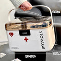 Axyaa Medicine Storage Box: Clear, Lockable Drawer - Large Capacity for First Aid & Medication