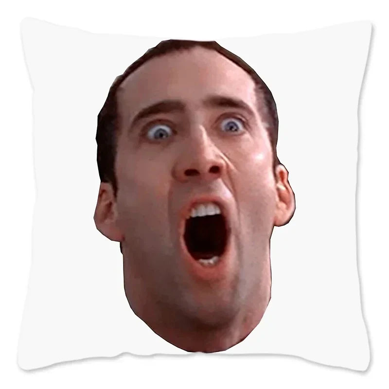Nicolas Cage Sofa Pillow Cover by Axyaa - Home Decor Actor Cushion Case