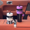 Axyaa 900ml Pink Plastic Water Bottle with Lid & Straw for Girls