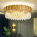 Axyaa Luxury LED Crystal Chandelier Ceiling Light for Modern Living Room