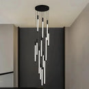 Luxury Home Decor Axyaa LED Chandelier, Round Gold/Black/Silver Lighting Fixture for Staircase & Bedroom