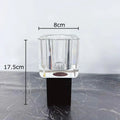Axyaa Geometric Glass Vase with Artificial Flowers - Modern Decor & Crystal Vases