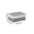 Axyaa Handwoven Storage Basket with Lid - Rectangular Organizer for Home and Closet