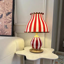 Axyaa Retro Art Ceramic Table Lamp LED Decor for Living Room, Bedroom, and Study