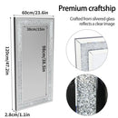 Axyaa Crystal Edge Venetian Wall Mirror for Living Room - 120x60x2.5cm