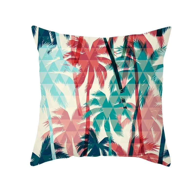 Axyaa Tropical Plant Pillowcase 45*45cm Decor for Home Office Car