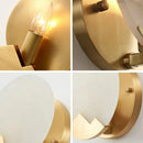 Axyaa Chinese Marble Wall Lamp: Copper Bedroom Study Living Room Background Light