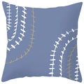 Axyaa Abstract Geometric Pillowcase in Nordic Blue Purple - Peach Skin Fabric