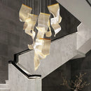 Axyaa Luxury Duplex Chandelier for Living Room, Dining Hall, and Stair Lighting