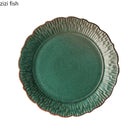 Axyaa Ceramic Dinner Plate Set - Retro Relief Steak Pasta Fish Molecular Cuisine Specialty