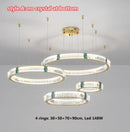 Axyaa Italian-Style Grand Villa Crystal Chandelier, Modern Minimalist Lighting Fixtures for Dining Room & Bedroom