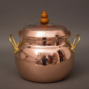 Axya Copper Soup Pot for Gas and Induction Cookers - Handmade Pure Copper Stewpot