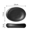 Axyaa Black Ceramic Western Food Soup Salad Ice Tray Set