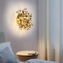 Axyaa Stainless Leaf Wall Lamp Sconce for Living Room Bedroom