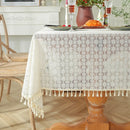 Modern Beige Lace Tablecloth by Axyaa for Stylish Living Room Décor