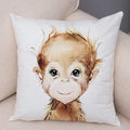 Axyaa Animal Cushion Cover - Cute, Watercolor, Sofa Decor Pillowcase