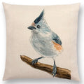 Birds Painting Cushion Cover - Axyaa Collection: Robin, Titmouse, Toucan, Sparrow, Firecrest, Cardinal, Bullfinch