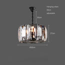 Axyaa Crystal Round LED Chandelier for Dining Bedroom Living Room - Art Lighting Fixture