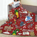 Axyaa ELF Nutcrackers Blanket: Festive Flannel Throw for Home Decor