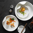Axyaa Ceramic Dinner Plates Steak Pasta Modern Tableware Restaurant Trays