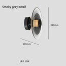 Axyaa Smoke Gray Glass Chandelier Modern Nordic Minimalist Wall Lamp