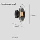 Axyaa Smoke Gray Glass Chandelier Modern Nordic Minimalist Wall Lamp