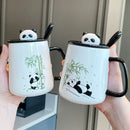 Axyaa Cute Panda Ceramic Mug | Funny Breakfast Tea Coffee Cup | Personalized Gift Drinkware