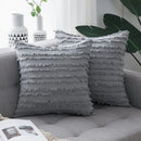 Axyaa Cotton Linen Cut Flowers Pillowcase: Nordic Style Cushion Cover Home Decor