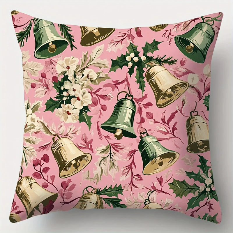 Axyaa Christmas Pillowcase: Festive Santa Claus Snowman Cover for Living Room and Sofa