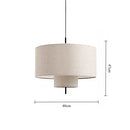 Axyaa Wabi Sabi Fabric Pendant Light for Living, Dining, Bedroom
