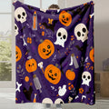 Axyaa Coral Fleece Flannel Blanket: Halloween Gift, Office Nap, Casual Blanket