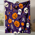 Axyaa Coral Fleece Flannel Blanket: Halloween Gift, Office Nap, Casual Blanket