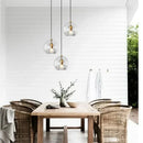 Axyaa Glass Pendant Light Industrial Style for Kitchen Bedroom Bar Cafe