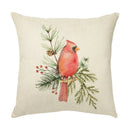 Axyaa Colorful Bird Flower Cushion Cover 45x45cm Linen Pillowcase Office Decoration